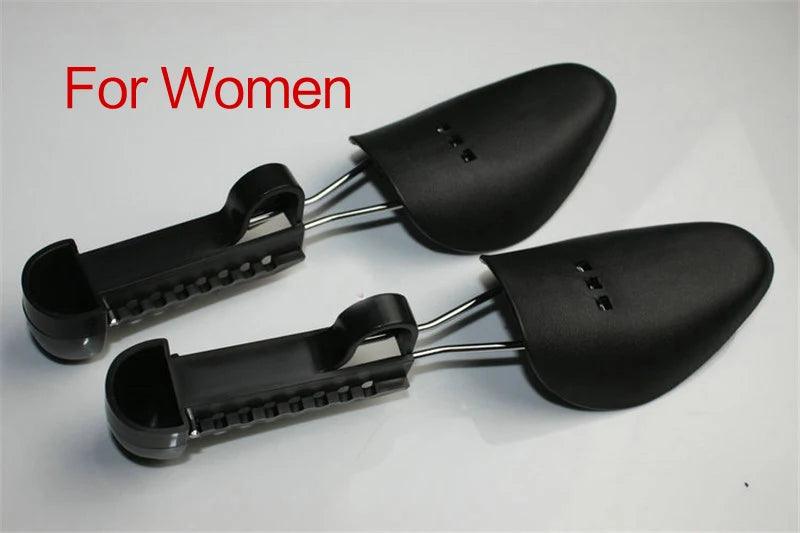 Adjustable Black Shoe Stretcher Set for Men and Women – Durable Plastic Shoe Trees