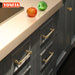 Elegant Rose Gold Kitchen Cabinet Handles - Luxurious PVD Gold Finish