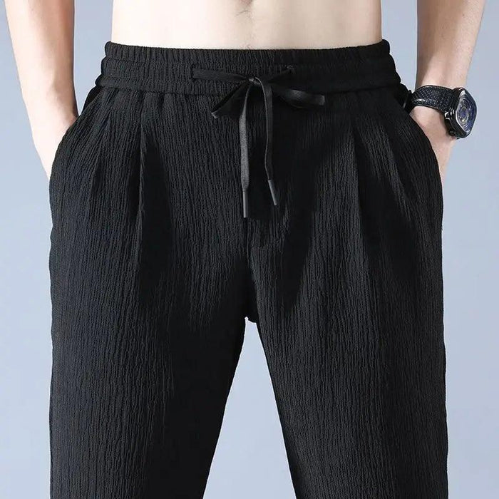 Men's Quick-Dry Ice Silk Harem Trousers - Summer Style Essentials