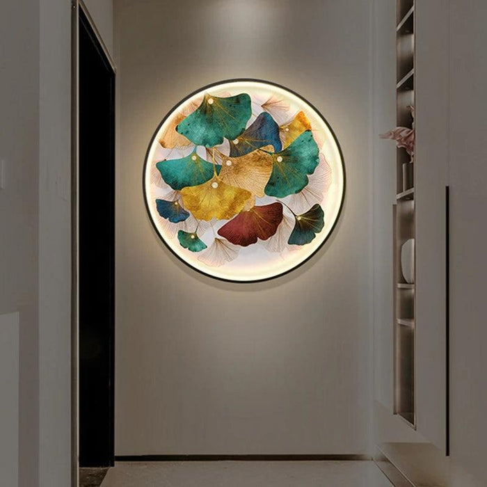 Ginkgo Leaf Serenity: Modern LED Wall Lamp for Stylish Home Illumination