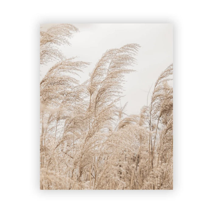 Vintage Botanical Pampas Grass Wall Art for Tranquil Home Ambiance