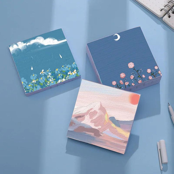 Serene Landscapes Sticky Note Pads for Effortless Organization