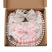 Chic Floral Baby Care Set: Bib, Headband, and Silicone Pacifier Clip in Festive Gift Box