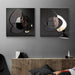 Sleek Gold-Accented 3D Geometric Canvas Artwork for Trendy Home Aesthetics