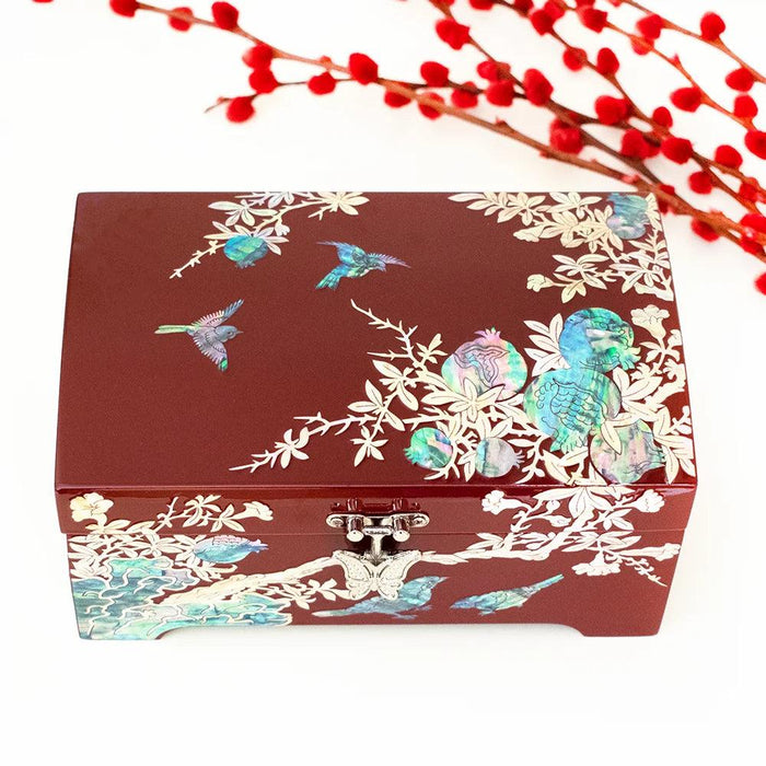 Luxury Mother of Pearl Jewelry Box with Mirror - Ideal Gift for Organizing Earrings, Necklaces, Rings & More