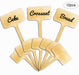 Wooden Board Cake Toppers Set of 10