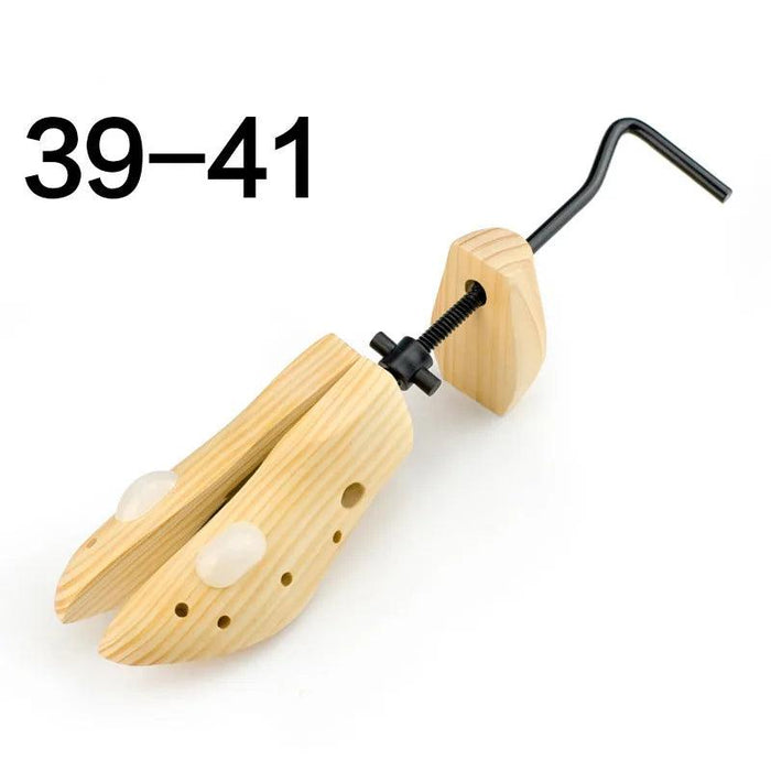 Adjustable Professional Wooden Shoe Stretcher for Comfortable Fit – Includes Pressure Relief Plugs for Boots and Pumps