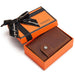 RFID Blocking Crazy Horse Leather Men's Card Wallet with Push-Button Ejection and Money Clip