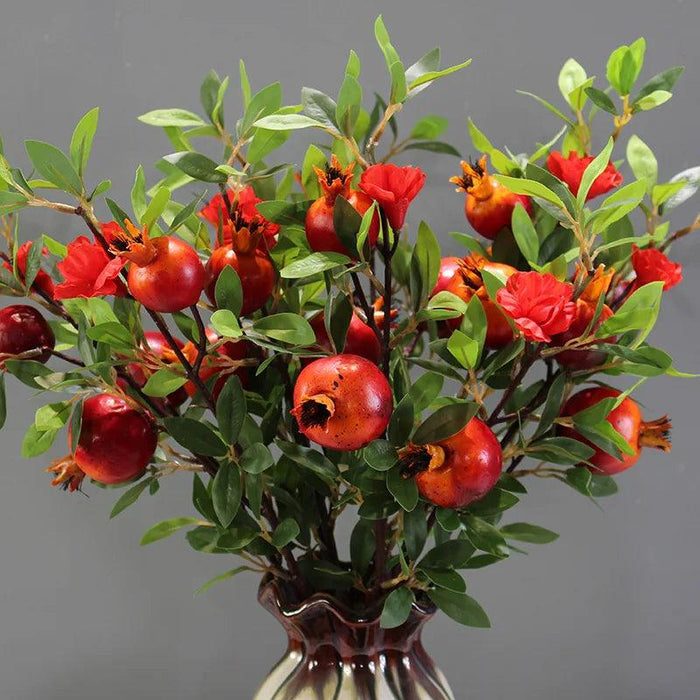 Artificial Flower Pomegranate Branch for Home Decor