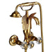 Luxurious Gold Swan Design Shower Faucet Set with Handheld Mixer Taps