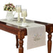 Tulip Elegance Cross-Stitch Table Runner - Exquisite Floral Embroidery - Natural Rustic Appeal - 72" - Perfect for Home, Airbnb, Hotel