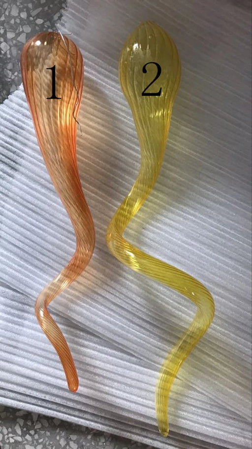 Golden Teardrop Glass Chandelier with LED Pendant Lights