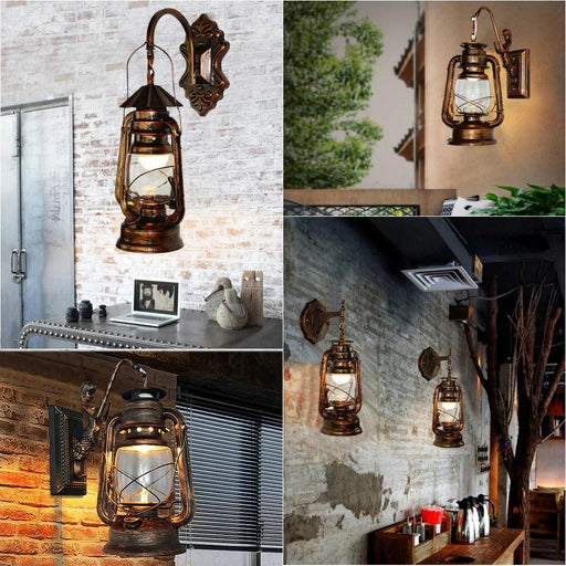 Retro Antique Copper Wall Lantern Sconce - Add Timeless Elegance to Your Home