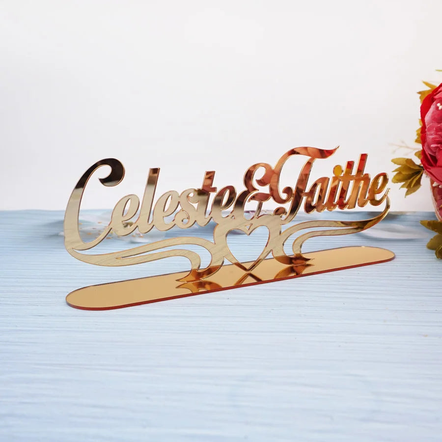 Custom Acrylic Mirror Name Decoration - Ideal for Special Occasions