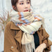 Chic Cashmere Plaid Wrap - Elegant Winter Neck Accessory