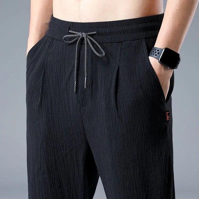 Men's Quick-Dry Ice Silk Harem Trousers - Summer Style Essentials