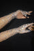 Glamorous Rhinestone-Embellished Mesh Gloves for Women - Perfect for Nightlife and Performances