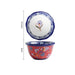 Bohemian Hand-Painted Ceramic Bowl - Elegant Rice, Noodle & Salad Dish with Innovative Chopstick Holder