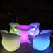 Glowing RGB LED Rechargeable Lounge Chair: Stylish Illuminated Armchair for Any Space