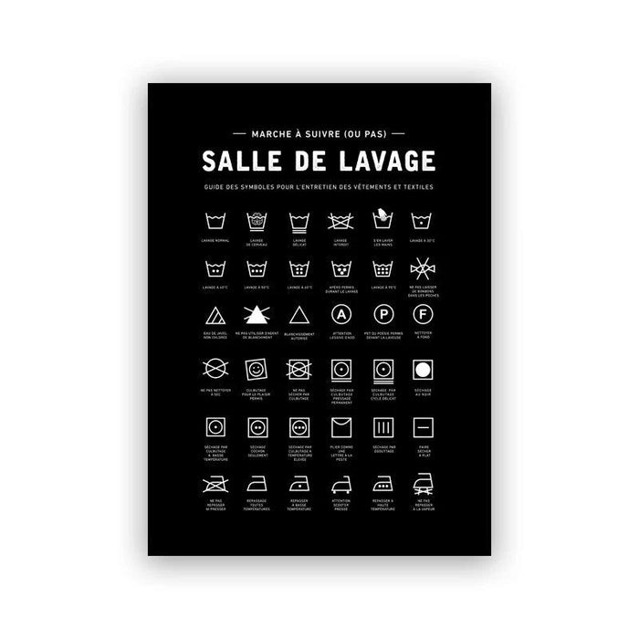 Scandinavian Chic Monochrome Canvas Art for Laundry Room Aesthetics