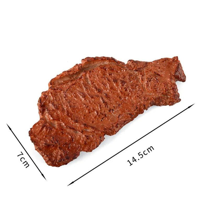 Realistic Miniature Steak Replica for Dollhouses – Perfect Fake Food Props for Creative Play and Photography