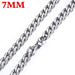 Modern Men's Stainless Steel Figaro Chain Necklace - Stylish Accessory for Any Event