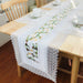 Elegant Floral Embroidered Table Decor Set - Luxurious Silky Fiber