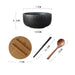 Chic Japanese Ceramic Noodle Bowl Set with Spoon and Chopsticks for Exquisite Dining Experience