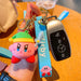 Cute Pink Kirby Keychain with Waddle Dee Doo Design - Perfect Gift for Kids and Anime Fans