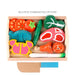 Montessori Wooden Kitchen Playset - Interactive Pretend Cooking Toy with Fruit & Vegetable Cutting Set for Children