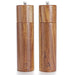 Sophisticated Acacia Wood Salt and Pepper Mills with Elegant Tray - 8 Inch Refillable Set