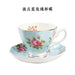 Elegant Black Floral Porcelain Tea Cup and Saucer Set - A Touch of Luxury for Special Occasions