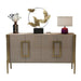 Chic Contemporary Sideboard with Stainless Steel Features