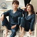 Elegant Ice Silk Pajama Set for Couples - Luxurious Sleepwear for Him and Her