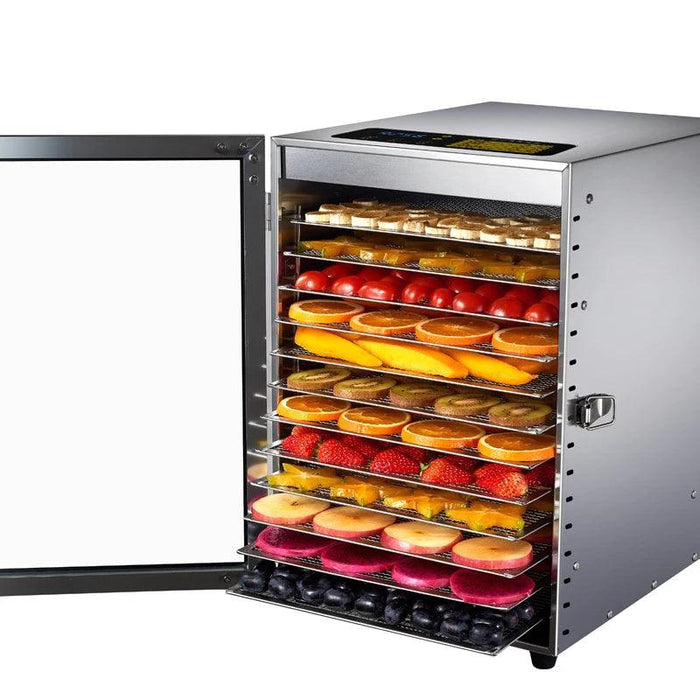 12-Layer Electric Food Dehydrator with Integrated Meat Grinder for Ultimate Food Preservation