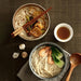 Chic Japanese Ceramic Noodle Bowl Set with Spoon and Chopsticks for Exquisite Dining Experience