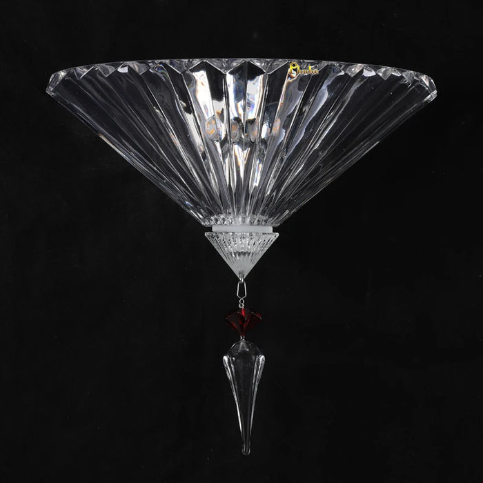 Elegant Crystal Wall Light with Reflective Accent - A Chic Addition for Any Space