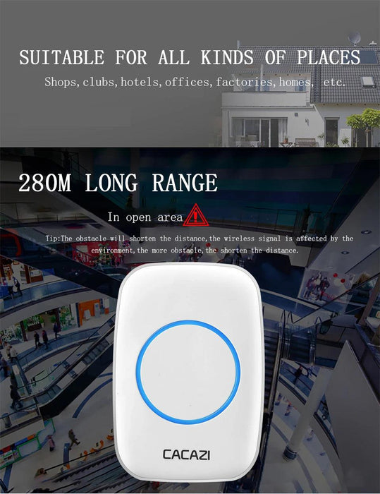 Advanced Customizable Wireless Motion Sensor Doorbell with Extended Detection Capability