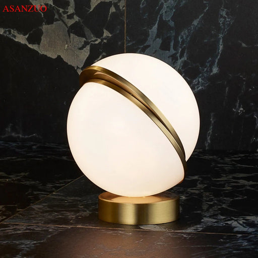 Elegant White Ball Table Lamp with Warm/Cold Light Options - Stylish Lighting Fixture for Home and Hotel Decor
