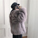 Luxurious Natural Fox Fur Overcoat