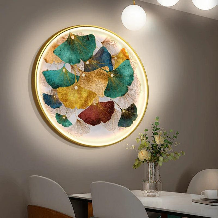 Ginkgo Leaf Serenity: Modern LED Wall Lamp for Stylish Home Illumination