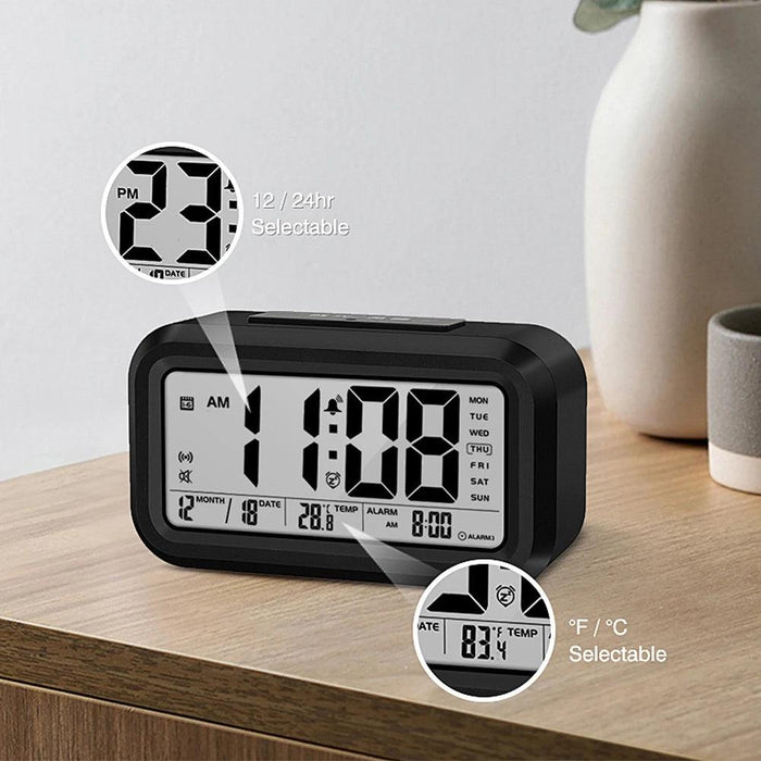 Digital Talking Alarm Clock with Temperature Display and Snooze Function for Kids