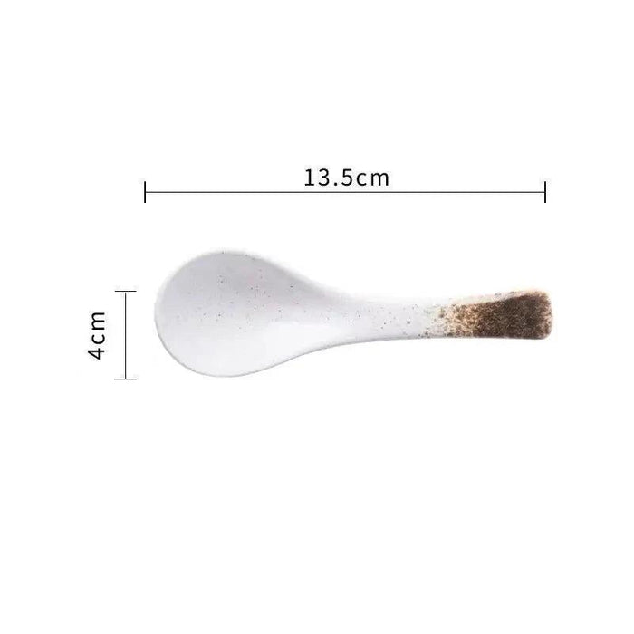 Sophisticated Japanese Ceramic Soup Spoon - Chic Tableware for Dining & Special Occasions - Safe and Non-toxic Design