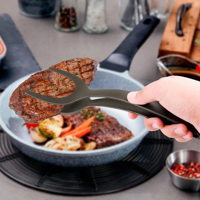 Multi-Functional Kitchen Tool: 2-In-1 Spatula and Tongs for Effortless Cooking