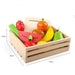 Montessori Wooden Kitchen Playset - Interactive Pretend Cooking Toy with Fruit & Vegetable Cutting Set for Children