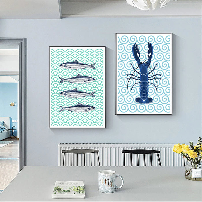 Coastal Underwater World Canvas Print - Customizable Sizes and Global Shipping Available