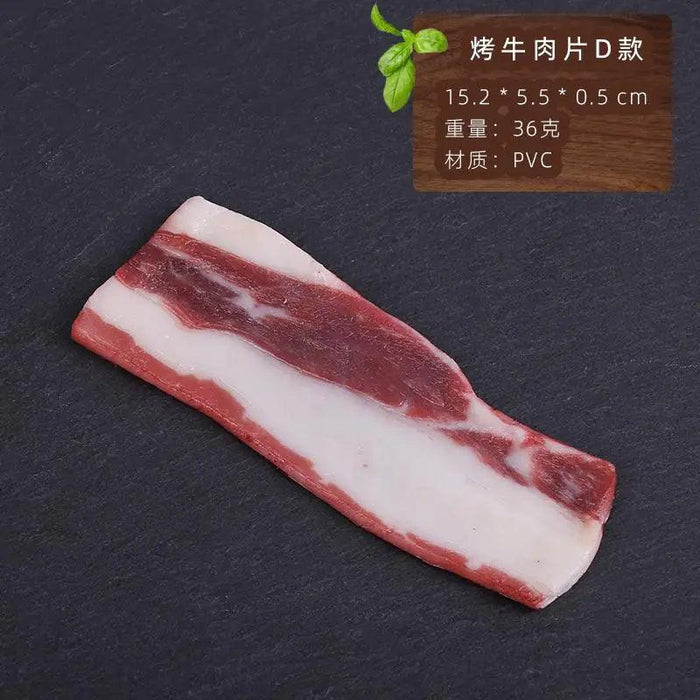 Lifelike Meat Replica Props for Photography and Home Decor - Realistic Steak, Pork, and Bacon Models