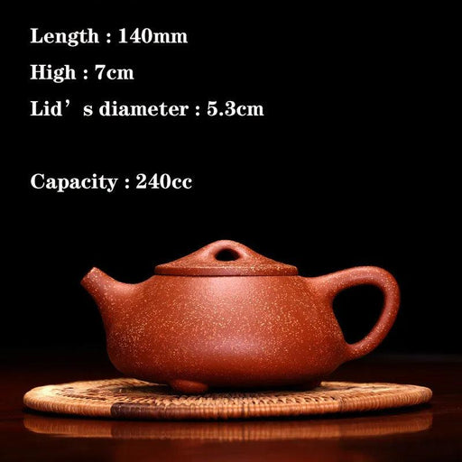 Exquisite 240CC Handmade Zisha Teapot Set for Authentic Puer Tea Experience