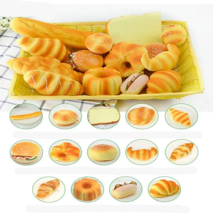 14-Piece Lifelike Bakery Prop Set for Photography and Home Aesthetics