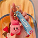 Cute Pink Kirby Keychain with Waddle Dee Doo Design - Perfect Gift for Kids and Anime Fans